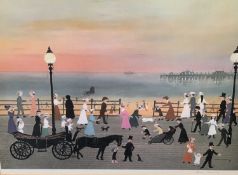 HELEN BRADLEY print - 'The Promenade', signed, 47 x 61cms, pencil signature and blind stamped