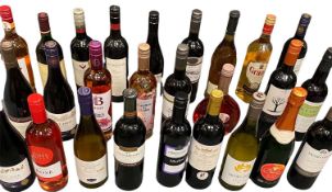 ALCOHOL - approximately twenty eight bottles of mainly table wine but also including Grants 70cl