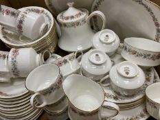 PARAGON BELINDA PART DINNER, TEA & COFFEE SERVICE with a quantity of vintage and later glassware, 59
