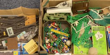 MIXED TOYS GROUP - a quantity within 2 boxes to include Subbuteo Teams, related items, Chad Valley