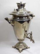 CONTINENTAL SILVER PLATED SAMOVAR, 54cms H overall