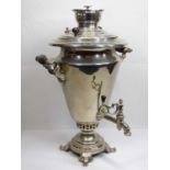 CONTINENTAL SILVER PLATED SAMOVAR, 54cms H overall