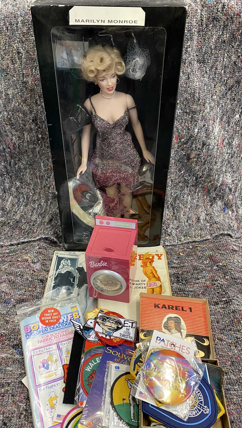 BOXED DOLL 'MARILYN MONROE', display card 'Diana Dors', '1966 Playboy Book of Party Jokes', - Image 2 of 2