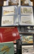 POSTCARDS - approximately 400 contained within four binders including vintage and later, local views