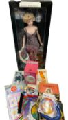BOXED DOLL 'MARILYN MONROE', display card 'Diana Dors', '1966 Playboy Book of Party Jokes',