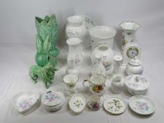 AYNSLEY 'LITTLE SWEETHEART' COLLECTIONS, approximately fifteen pieces, two Sylvac animals and a vase