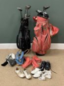 GOLFING INTEREST - assorted clubs, bags and associated items