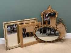 MIRROR ASSORTMENT (5) - gilt framed and ornate selection