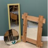 ASSORTED MIRRORS (3) to include dressing mirror, 128 x 37cms