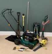 GARDEN TOOLS to include self-propelled petrol mower, long handled and other garden tools E/T