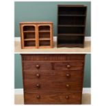 FURNITURE ASSORTMENT - Victorian mahogany chest of two over three drawers with crossbanding to the