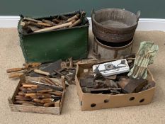 TOOLS - excellent vintage carpenter's and other tools including quality old chisels ETC