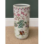 CHINESE PORCELAIN STICKSTAND, 45cms H, 21cms diameter