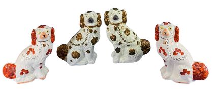 STAFFORDSHIRE DOGS, TWO GOOD PAIRS - 30cms approx H