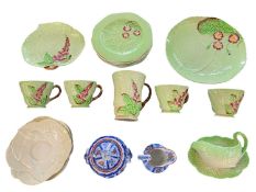 CARLTONWARE GREEN LEAF TEAWARE & OTHER CHINA ITEMS - approximately 18 pieces and two items of