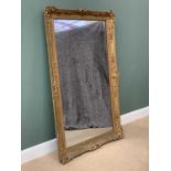 LARGE MIRROR - gilt framed rectangular, 177 x 110cms