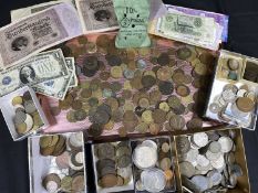 WORLD COINS & BANK NOTES - a good collection covering most countries, 19th century and later to