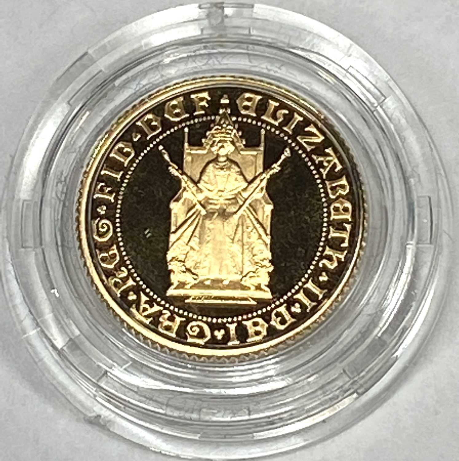 ELIZABETH II 1989 PROOF HALF SOVEREIGN 500TH ANNIVERSARY OF THE FIRST GOLD SOVEREIGN 1489-1989 -