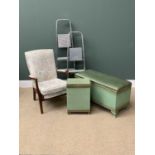 FURNITURE ASSORTMENT - to include Parker Knoll easy chair, step ladders and Loom ottoman, ETC
