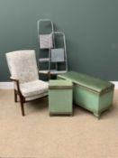 FURNITURE ASSORTMENT - to include Parker Knoll easy chair, step ladders and Loom ottoman, ETC