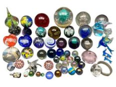 PAPERWEIGHTS & GLASS DUMPS - a good assortment approximately 50