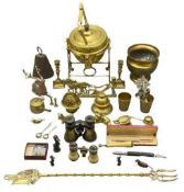 BRASSWARE & MISCELLANEOUS ITEMS - spirit kettle, ornamental and assorted other items including