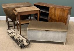 FURNITURE ASSORTMENT (5) - to include drop-end tea trolley, Loom type ottoman, bookcase, and a