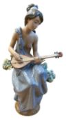 LLADRO FIGURINE MODEL NO 2433 - topless lady sitting on a branch playing a banjo