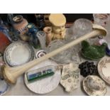 CHINA & GLASSWARE - a large assortment to include Dartmouth Fish, Wedgwood items, 'hen on nest', a