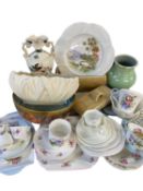 SHELLEY, A FINE COLLECTION OF CABINET, TEAWARE and other pieces, also, Losol ware lustre bowl and