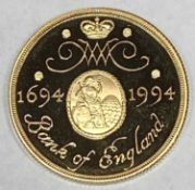 ELIZABETH II 22CT GOLD DOUBLE SOVEREIGN/TERCENTENARY OF THE BANK OF ENGLAND TWO POUND GOLD PROOF