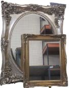 REPRODUCTION GILT FRAMED WALL MIRRORS (2) - 105 x 84cms and 55.5 x 65cms