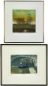 AFTER GORDON MILES, two aquatints - 'Willow Cluster, Staffs & Wilts Canal', signed, titled and