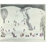 ‡ BRENDA HARTILL (b.1943) limited edition (60/150) collograph print - The Day it Snowed, signed,