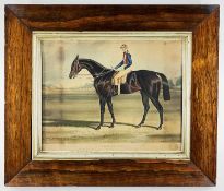 AFTER J.F. HERRING SNR., lithograph with colour - race horse portrait of 'Industry', c. 1841, 29 x