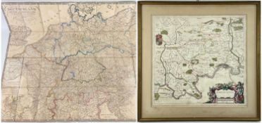 17TH CENTURY MAP OF MIDDLESEX, Blaue (Johannes) "Middle-Sexia", Amsterdam c. 1650, double page