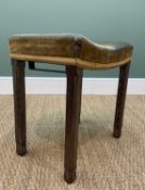 1937 GEORGE VI CORONATION STOOL, by Maple & Co, original velvet upholstery, frame stamped and