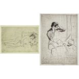 AFTER PIERRE-AUGUSTE RENOIR, etching - Femme Nue Couché, titled on London Graphic Arts Associates