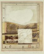 ‡ GERARD HASTINGS dry-point etching - abstract, entitled 'Pastorale VII', signed and dated 1981,