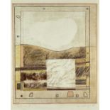 ‡ GERARD HASTINGS dry-point etching - abstract, entitled 'Pastorale VII', signed and dated 1981,