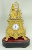 GOOD 19TH CENTURY FRENCH ORMOLU MANTEL CLOCK, Martin Baskett et Cie, Paris, 8-day Japy Freres