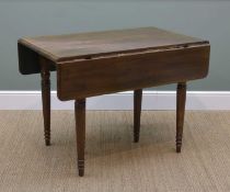 VICTORIAN-STYLE STAINED BEECH EXTENDING DINING TABLE, drop flap top with 4 extra leaves, 290cm
