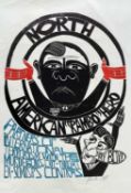 ‡ PAUL PETER PIECH three-colour lithograph - linking America with the terrorism of the Ex-Somoza's-