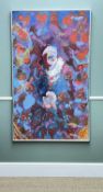 ‡ GERDA ROPER oil on linen - Clown, signed, titled and dated Oct 80, verso, 152 x 91cms