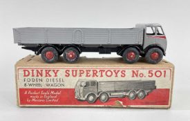 DINKY SUPERTOYS FODEN DIESEL 8-WHEEL WAGON, NO.501, G, in box