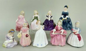 ASSORTED ROYAL DOULTON BONE CHINA SMALL FIGURINES, including Bo Peep HN1811, Penny HN2338, Tinkle