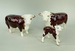 BESWICK HEREFORD CATTLE, comprising Hereford Bull Ch. of Champions (1363B), Hereford Cow Ch. of