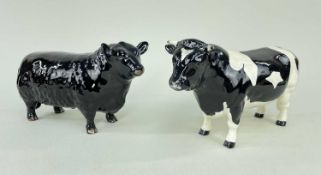 BESWICK CATTLE, comprising Aberdeen Angus cow (1562), Freisian Ch. Coddington Hilt Bar bull (