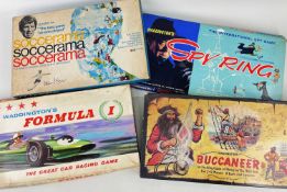 FOUR VINTAGE BOARD GAMES, comprising Waddington's Buccaneer, Spy Ring and Formula 1, and ASL