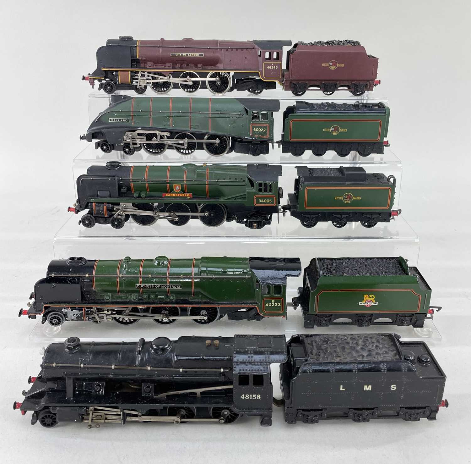 ASSORTED 'OO' GAUGE HORNBY STEAM TRAINS, including Dublo LMS 2-6-2 loco & tender, Dublo BR 4-6-2 '